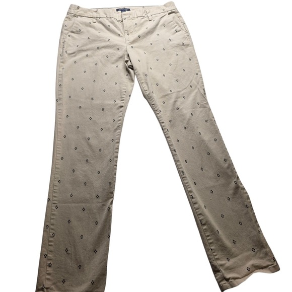 Tommy Hilfiger Pants - Tommy Hilfiger Chino Khaki Pants with‎ Navy Design Women's Size 6